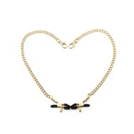 Liebe Seele - Verstelbare Bull Nose Tepelklemmen Met Ketting - Goud