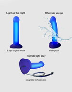 Strap-On-Me - Glow-LED Dildo - Paars - Maat M