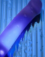 Strap-On-Me - Glow-LED Dildo - Paars - Maat M