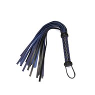 Liebe Seele - Cerulean Dominion - Exclusieve Lederen Flogger - Zwart/Donkerblauw