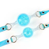 Liebe Seele - Crystal Ball Gag - Siliconen/PVC - Diameter 4 cm - Blauw