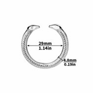 Kiotos - Eikel Ring - Glans Ring - Snake - Zilver