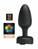 Pretty Love - Varian - Kleurveranderende lichtgevende vibrerende buttplug - Zwart