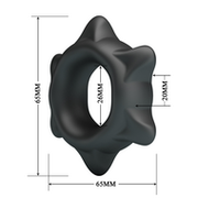 Crazy Bull - Ethaniel - Super Soft Siliconen Cockring - Model 11 - Zwart