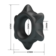 Crazy Bull - Ethaniel - Super Soft Siliconen Cockring - Model 11 - Zwart