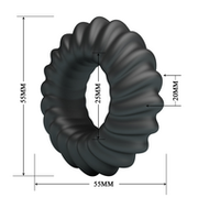 Crazy Bull - Fitz - Super Soft Siliconen Cockring - Model 8 - Zwart