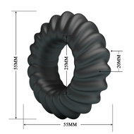 Crazy Bull - Fitz - Super Soft Siliconen Cockring - Model 8 - Zwart