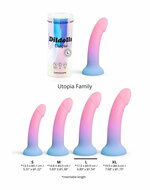 Love to Love - Utopia - Dildolls - Gladde Dildo - Roze/Violet/Blauw - Maat L
