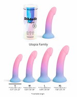 Love to Love - Utopia - Dildolls - Gladde Dildo - Roze/Violet/Blauw - Maat S