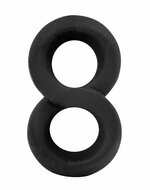 Rimba - Siliconen 8-vormige ring - Zwart