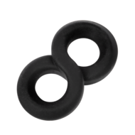 Rimba - Siliconen 8-vormige ring - Zwart