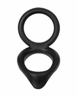 Rimba - Dubbele Siliconen Cockring - Zwart