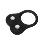 Rimba - Siliconen Ball Stretcher met Twee Metalen Kogeltjes - 70 gram  - Zwart