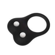 Rimba - Siliconen Ball Stretcher met Twee Metalen Kogeltjes - 70 gram  - Zwart