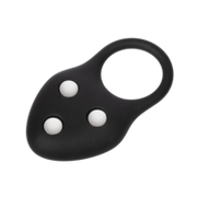Rimba - Siliconen Ball Stretcher met Drie Metalen Kogeltjes - 110 gr - Zwart