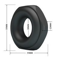 Crazy Bull - Jarvius - Super Soft Siliconen Cockring - Model 14 - Zwart