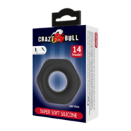 Crazy Bull - Jarvius - Super Soft Siliconen Cockring - Model 14 - Zwart
