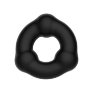 Crazy Bull - Super Soft Siliconen Ring - Model 7 - Zwart