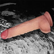 Lovetoy - Sliding Skin Vibrerende Dildo Pro II - Met Afstandsbediening - 21,5 cm - Lichte Huidskleur