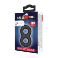Crazy Bull - Super Soft Siliconen Cockring - Model 17 - Zwart