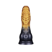 LoveToy - Dual Density Siliconen - Opblaasbare Dildo - Goud/Zwart - 21 cm