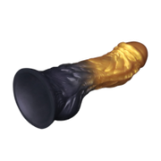 LoveToy - Dual Density Siliconen - Opblaasbare Dildo - Goud/Zwart - 21 cm