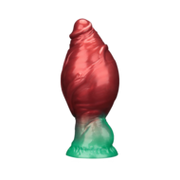 LoveToy - Dual Density Siliconen - Opblaasbare Dildo - Rood/Groen - 19 cm