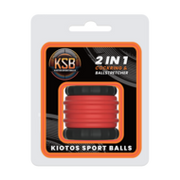Kiotos - 2 in 1 Siliconen Cockring & Ball Stretcher - Rood/Zwart