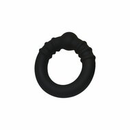 Kiotos - Siliconen Cockring met Stalen Kern - Zwart - Maat M