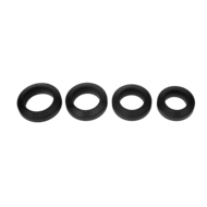 Rimba Bondage Play - Siliconen Cockring - Zwart - Diameter 35 mm
