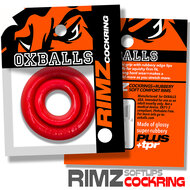Oxballs - Rimz Softlips - Siliconen/TPR Cockring - Rood
