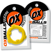 Oxballs - Spinner - Siliconen Cockring - Geel