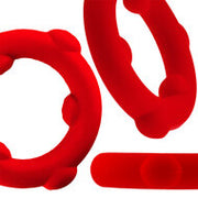Oxballs - Spinner - Siliconen Cockring - Rood