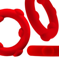 Oxballs - Spinner - Siliconen Cockring - Rood