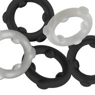 Oxballs - Gearheads - Spinner Cockringen Set - 5 stuks - Transparant/Zwart