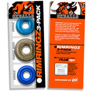 Oxballs - Rimringz - Multisize Pack 3 stuks - Cool Blues - Blauw/Transparant