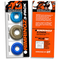 Oxballs - Rimringz - Multisize Pack 3 stuks - Cool Blues - Blauw/Transparant