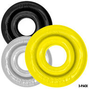 Oxballs - Rimringz - Multisize Pack 3 stuks - Shockwave - Geel/Transparant/Zwart