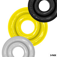 Oxballs - Rimringz - Multisize Pack 3 stuks - Shockwave - Geel/Transparant/Zwart