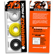 Oxballs - Rimringz - Multisize Pack 3 stuks - Shockwave - Geel/Transparant/Zwart