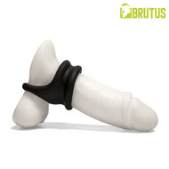 Brutus - Viceversa- Superzachte Siliconen Penis- en Scrotumring - Zwart
