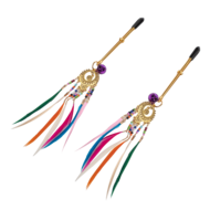 Rimba - Tepelklemmen met Kraaltjes en Veren - Multicolour