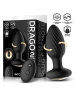IY Drago - Vibrerende Buttplug - 360° Twister Beweging met Afstandsbediening - Zwart