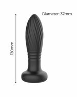 IY Tainy - Stotende Buttplug met Ledverlichting en Afstandsbediening - Zwart