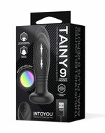 IY Tainy - Stotende Buttplug met Ledverlichting en Afstandsbediening - Zwart