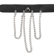 Rimba - Collar met Kettingen - Zwart & Zilver