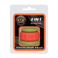 Kiotos - 2 in 1 Siliconen Cockring & Ball Stretcher - Rood/Groen