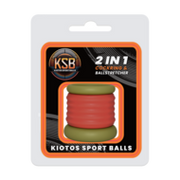 Kiotos - 2 in 1 Siliconen Cockring & Ball Stretcher - Extra Hoog - Rood/Groen