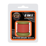 Kiotos - 2 in 1 Siliconen Cockring & Ball Stretcher - Extra Hoog - Rood/Groen