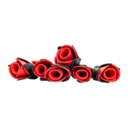 Rimba - BDSM Flogger met Rozen - Zwart/Rood